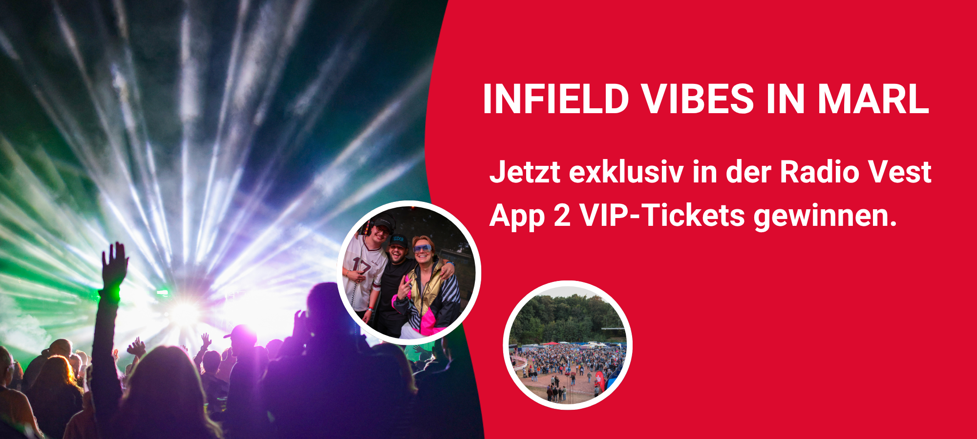 Exklusiv in unserer App: Gewinne 2 VIP-Tickets für INFIELD VIBES in Marl!