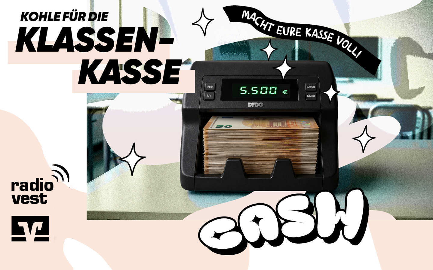 Kohle für die Klassenkasse - Jetzt bewerben