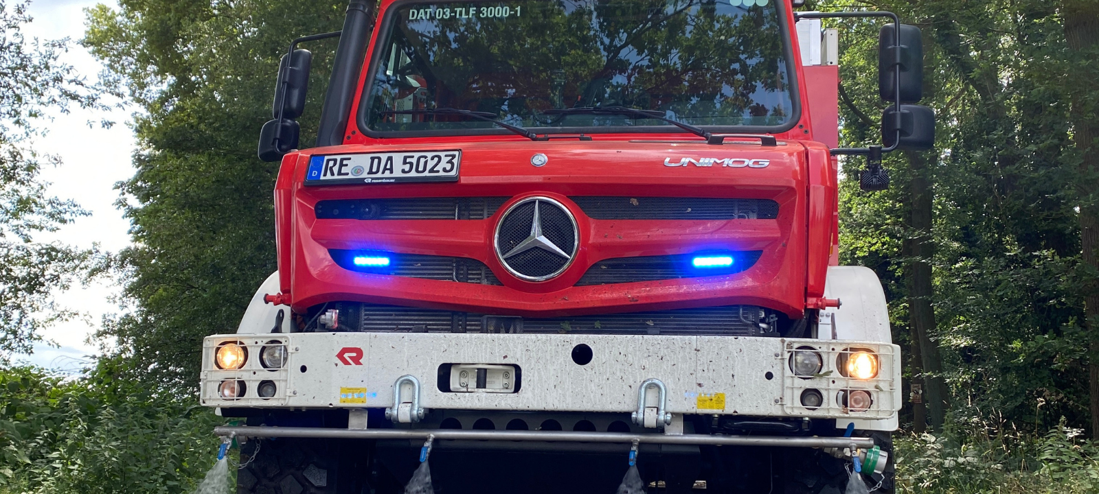 Ein spezielles Löschfahrzeug zur Bekämpfung von Waldbränden aus Datteln