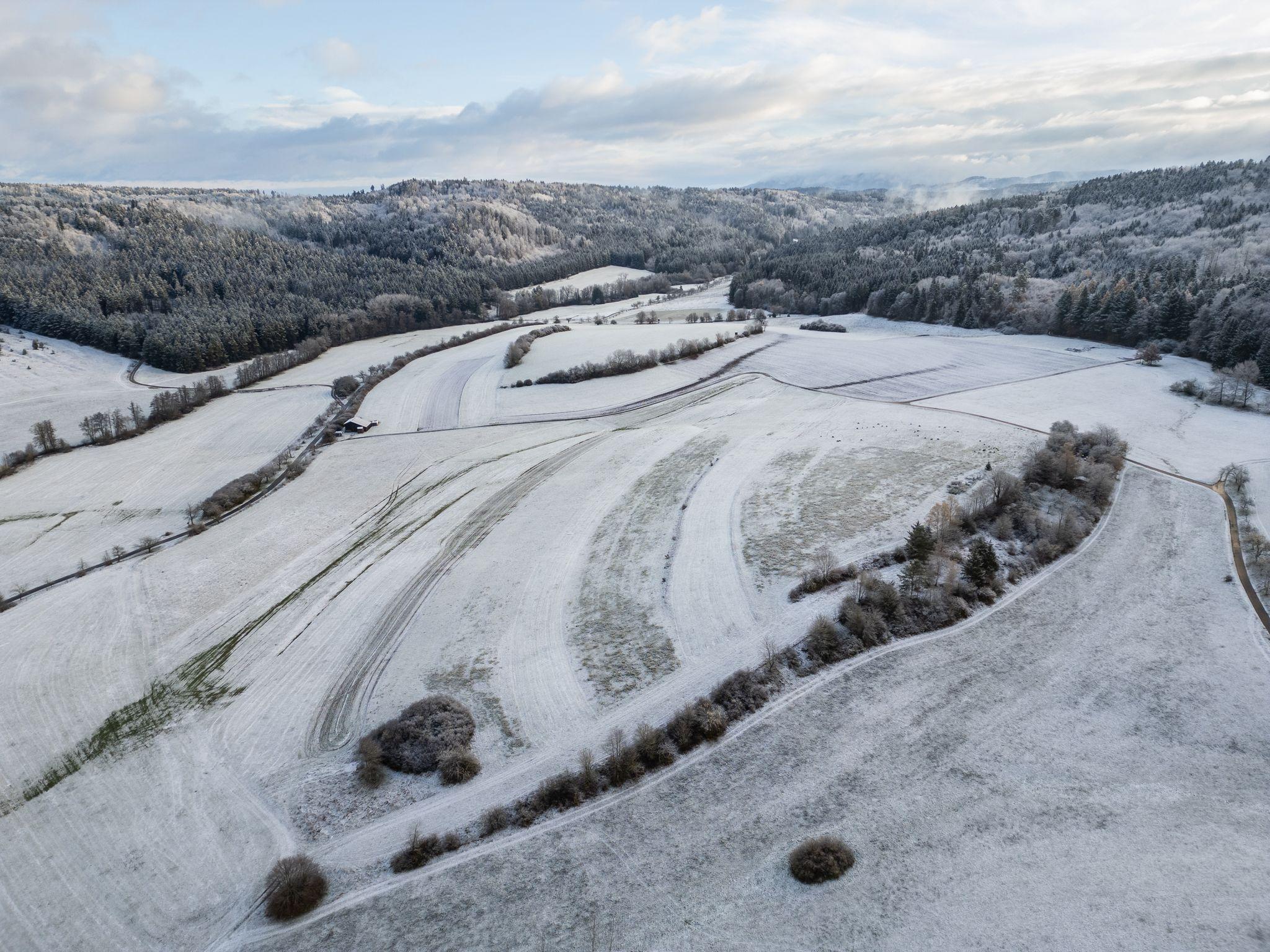 Schneefälle in Baden-Württemberg